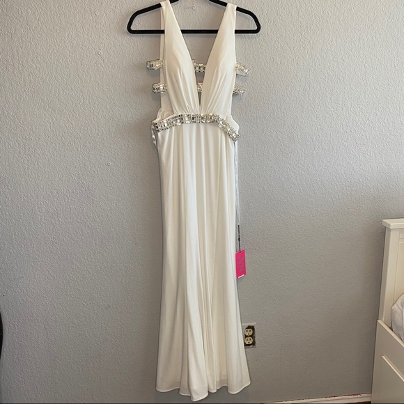Jovani White Formal Dress